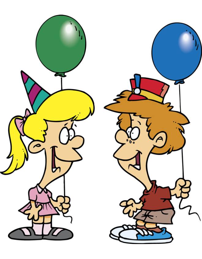 Disegno Di Festa Con Palloncini A Colori Per Bambini Disegnidacolorareonline Com