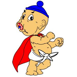 Disegno di Neonato Supereroe a colori