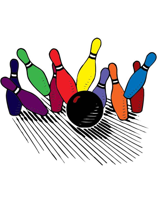 disegno di Bowling Strike a colori