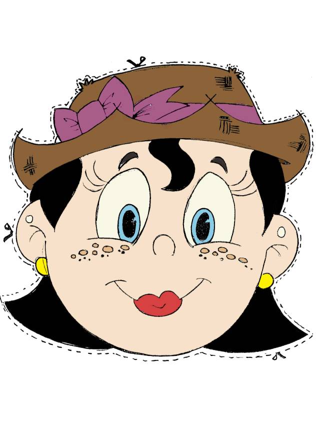disegno di Maschera da Ritagliare a colori