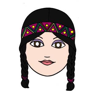 Disegno di Maschera di Indiana a colori