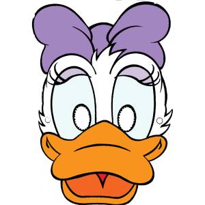 Disegno di Maschera di Paperina da Ritagliare a colori