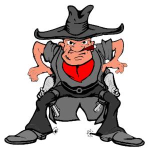 Disegno di Cowboy Pistolero a colori