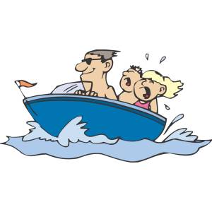 Disegno di Barca con Bambini a colori