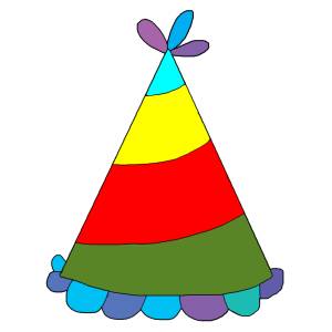 Disegno di Cappellino per Feste a colori