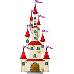 Disegno di Il Castello con le Torri a colori