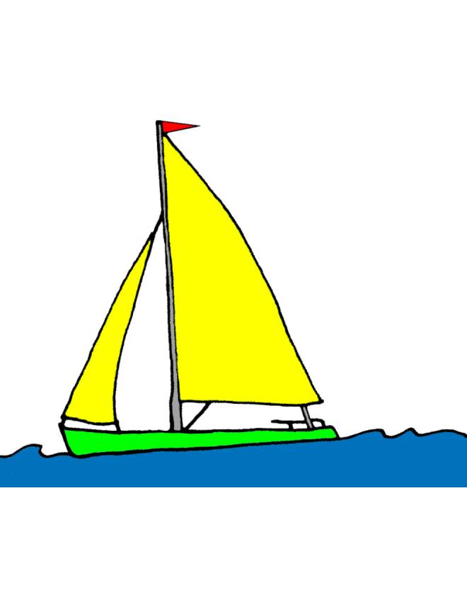 disegno di America's Cup Vela a colori