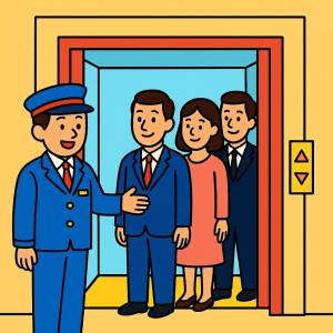 Disegno di Ascensore di un Hotel a colori