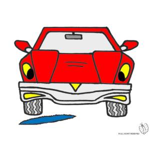 Disegno di L'Auto e la Buca a colori