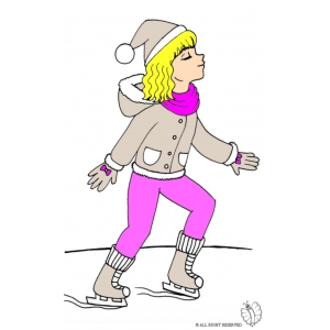 Disegno di Pattinaggio sul Ghiaccio a colori