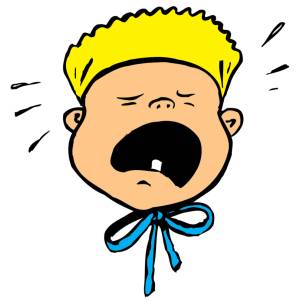 Disegno di Bambino che Piange a colori