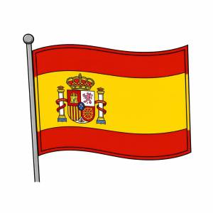 Disegno di Bandiera della Spagna  a colori