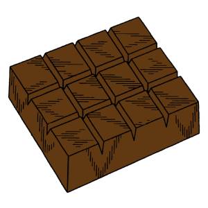 Disegno di Barretta di Cioccolato a colori