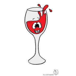Disegno di Bicchiere di Vino a colori