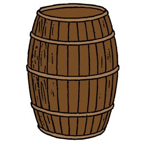 Disegno di Botte di Vino a colori