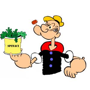 Disegno di Braccio di Ferro con gli Spinaci a colori