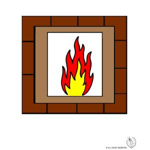 Disegno di Camino a colori