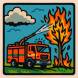 Disegno di Camion dei Vigili del Fuoco a colori