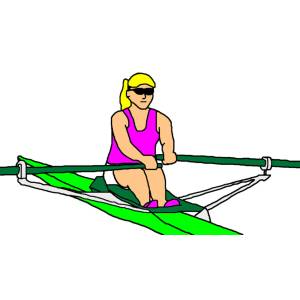 Disegno di Canottaggio Femminile a colori