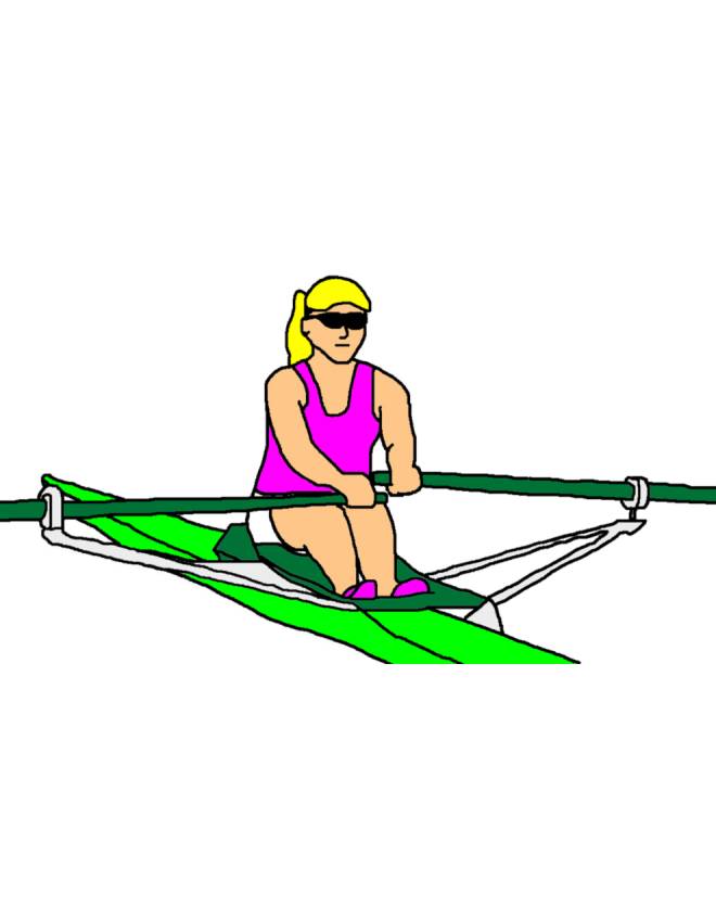 disegno di Canottaggio Femminile a colori