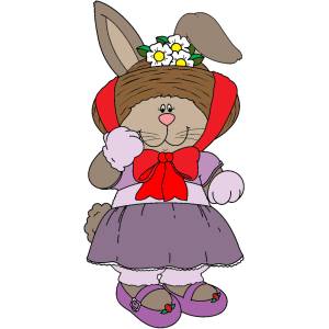 Disegno di Coniglietta a colori