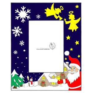 Disegno di Cornice di Natale Verticale a colori