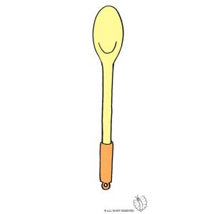 Disegno di Cucchiaio di Legno a colori