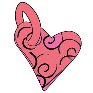 Disegno di Cuore a Ciondolo a colori