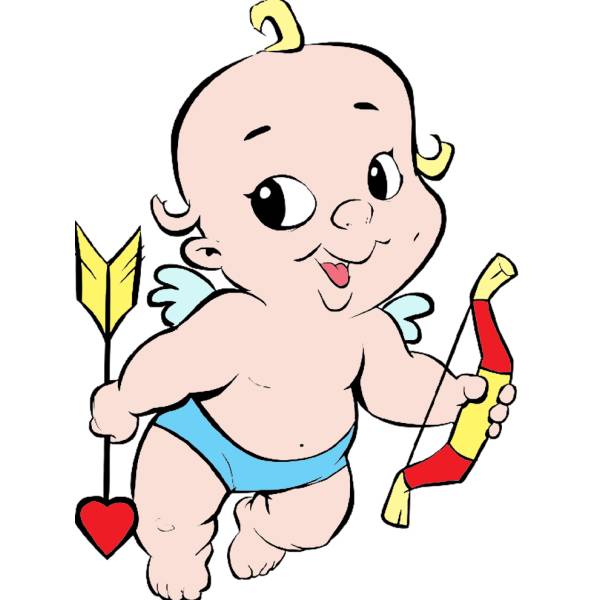 Disegno di Baby Cupido a colori