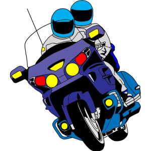 Disegno di Motociclisti a colori
