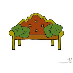 Disegno di Divano Antico a colori
