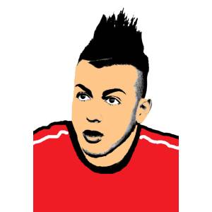 Disegno di El Shaarawy a colori