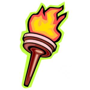 Disegno di Fiaccola Olimpica a colori