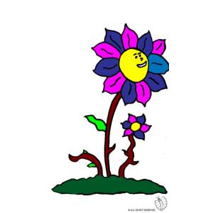 Disegno di Fiori Colorati a colori