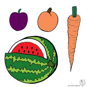Disegno di Frutti a colori