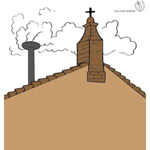 Disegno di Fumata Bianca a colori