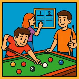 Disegno di Giocare a Biliardo a colori