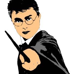 Disegno di Harry Potter a colori
