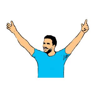 Disegno di Higuain a colori