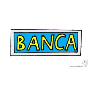 Disegno di Insegna Banca a colori