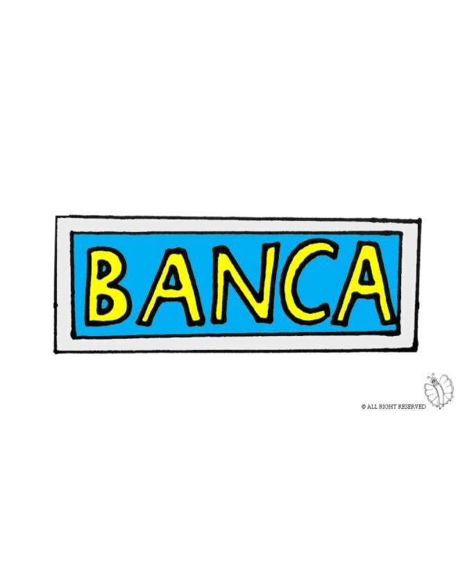 disegno di Insegna Banca a colori