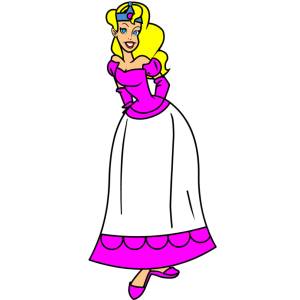 Disegno di Principessina a colori