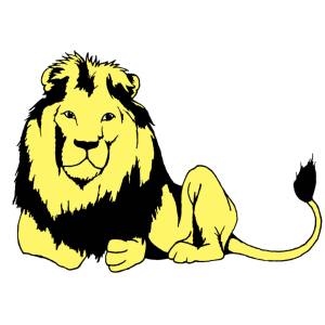 Disegno di Leone che Riposa a colori