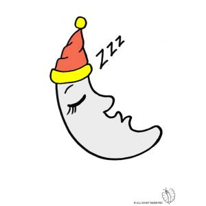 Disegno di Luna che Dorme a colori