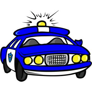 disegno di Macchina della Polizia a colori