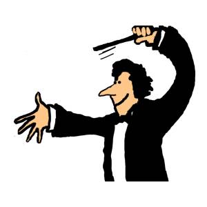 Disegno di Maestro di Musica a colori