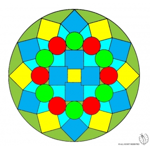 Disegno di Mandala 1 a colori