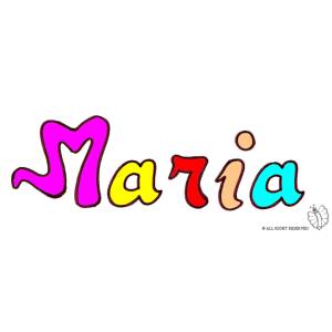 Disegno di Maria a colori