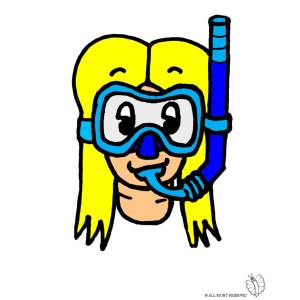 Disegno di Maschera Subacquea a colori