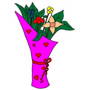 Disegno di Mazzo di Fiori a colori